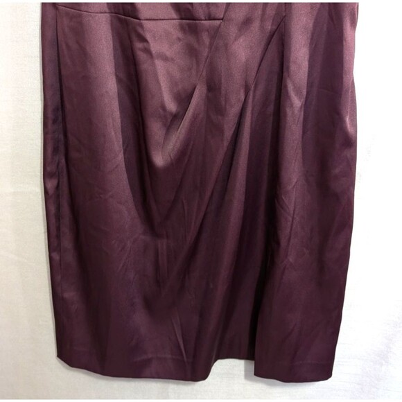 Evan Picone Dress Sz 16 Shawl Collar Red Wine Color Elegant Holiday Festive - Picture 11 of 16